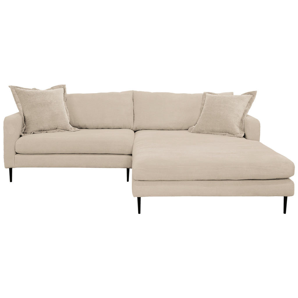 P & B ROHOVÁ SEDAČKA, textil, krémová