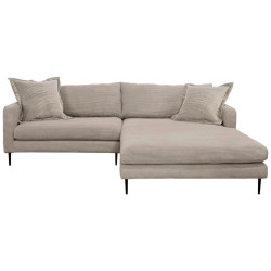 P & B ROHOVÁ SEDAČKA, textil, světle hnědá