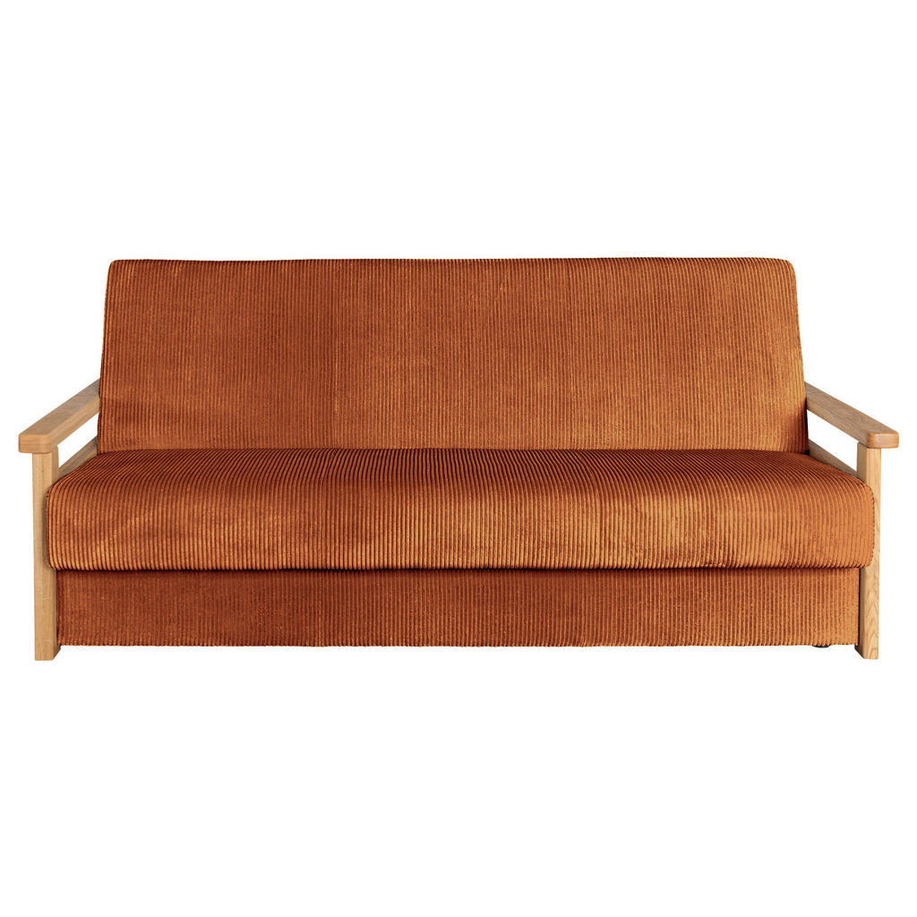 P & B ROZKLÁDACÍ POHOVKA, textil, terracotta