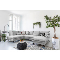 P & B SEDACÍ SOUPRAVA, textil, světle šedá