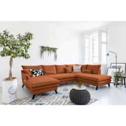 P & B SEDACÍ SOUPRAVA, textil, terracotta