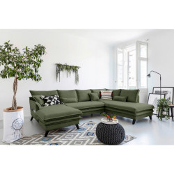 P & B SEDACÍ SOUPRAVA, textil, zelená