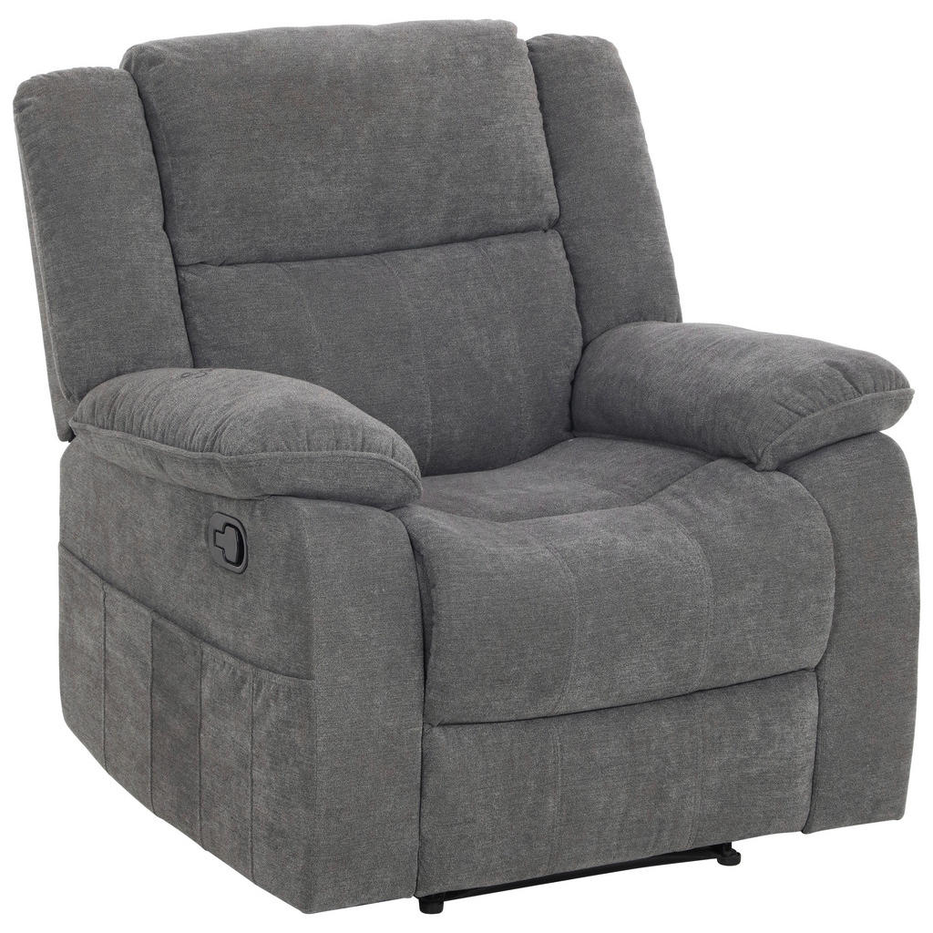 P & B TELEVIZNÍ KŘESLO, textil, šedá