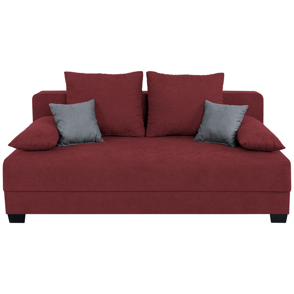 P & B BOXSPRINGOVÁ POHOVKA, textil, kompozitní dřevo, červená