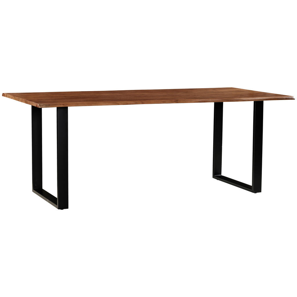 P & B JÍDELNÍ STŮL, akácie, černá, barvy vlašských ořechů, 200/100/76 cm