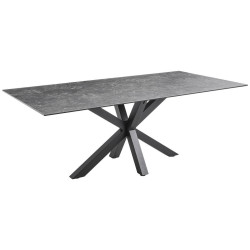 P & B JÍDELNÍ STŮL, černá, tmavě šedá, 200/100/75 cm