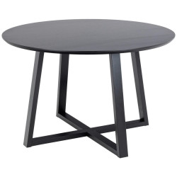 P & B JÍDELNÍ STŮL, dub, černá, 120/120/75 cm