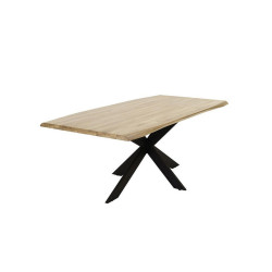 P & B JÍDELNÍ STŮL, dub, černá, barvy dubu, 200/100/76 cm