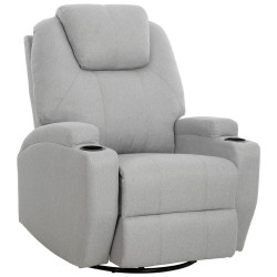 P & B MASÁŽNÍ KŘESLO, textil, šedá