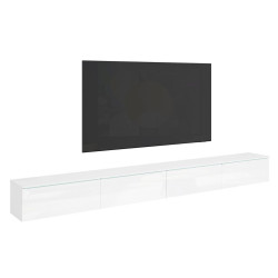 P & B NÍZKÁ KOMODA, bílá, vysoce lesklá bílá, 300/32/33 cm
