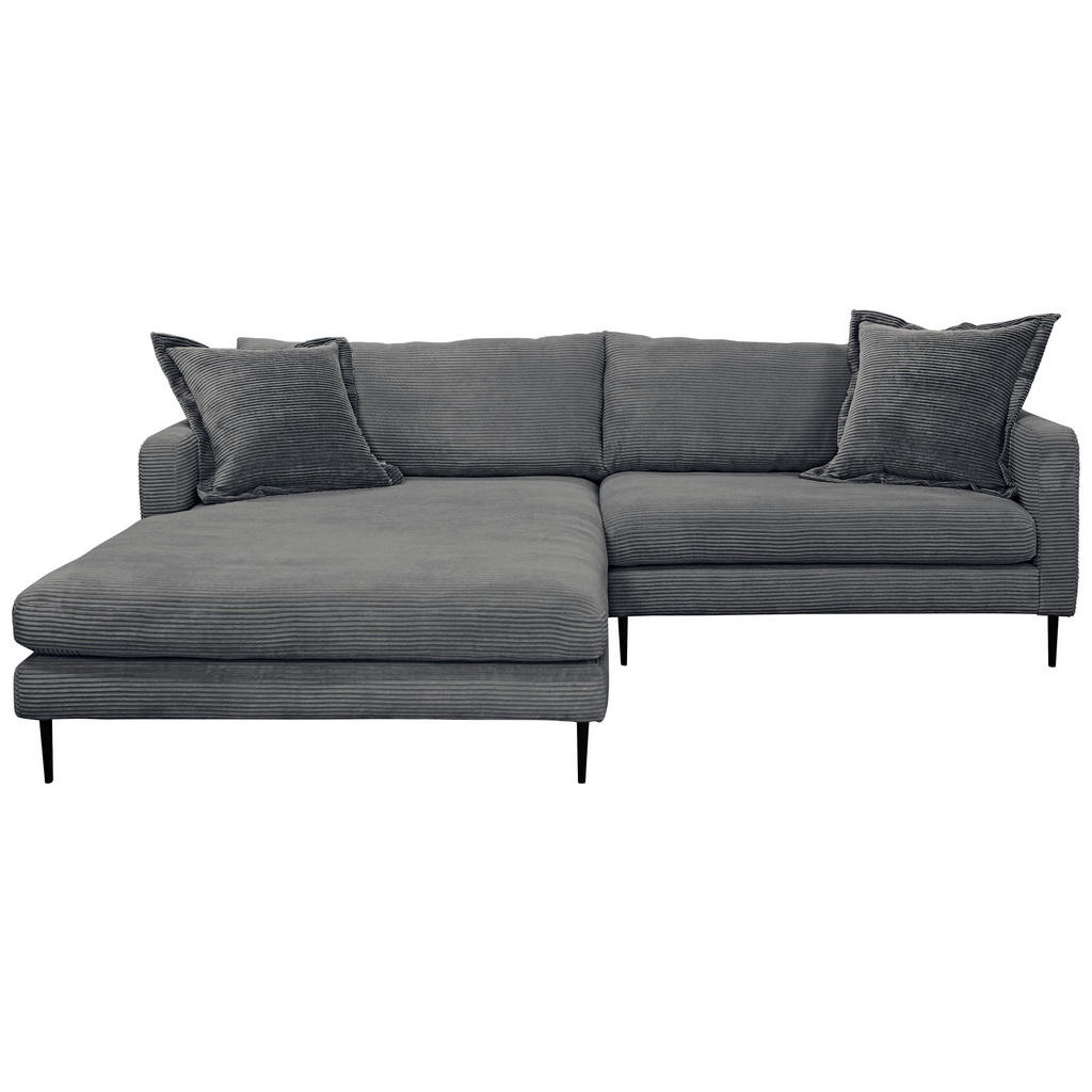 P & B ROHOVÁ SEDAČKA, textil, barvy grafitu