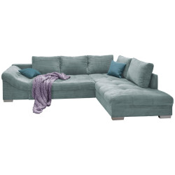 P & B ROHOVÁ SEDAČKA, textil, světle modrá