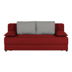 P & B ROZKLÁDACÍ POHOVKA, textil, kompozitní dřevo, červená