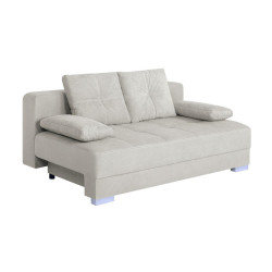 P & B ROZKLÁDACÍ POHOVKA, textil, kompozitní dřevo, krémová