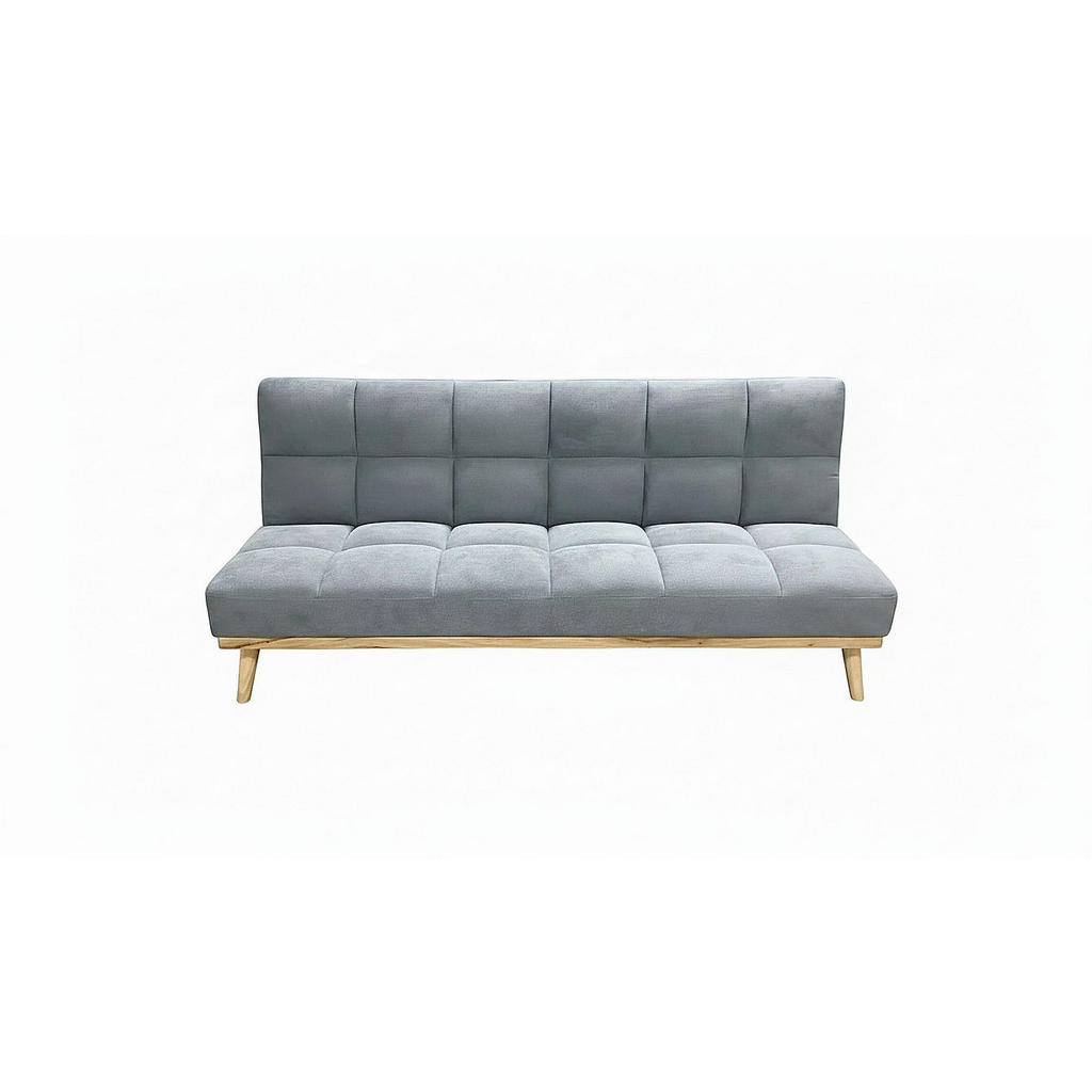P & B ROZKLÁDACÍ POHOVKA, textil, šedá