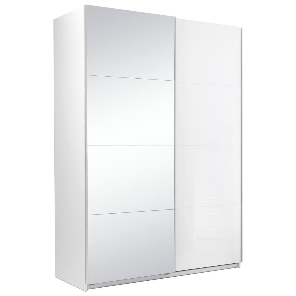 P & B ŠATNÍ SKŘÍŇ S POSUVNÝMI DVEŘM, bílá, 150/210/62 cm
