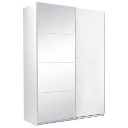 P & B ŠATNÍ SKŘÍŇ S POSUVNÝMI DVEŘM, bílá, 150/210/62 cm