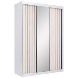 P & B ŠATNÍ SKŘÍŇ S POSUVNÝMI DVEŘM, bílá, 150/215/59,5 cm