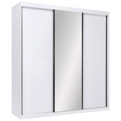 P & B ŠATNÍ SKŘÍŇ S POSUVNÝMI DVEŘM, bílá, 200/215/59,5 cm