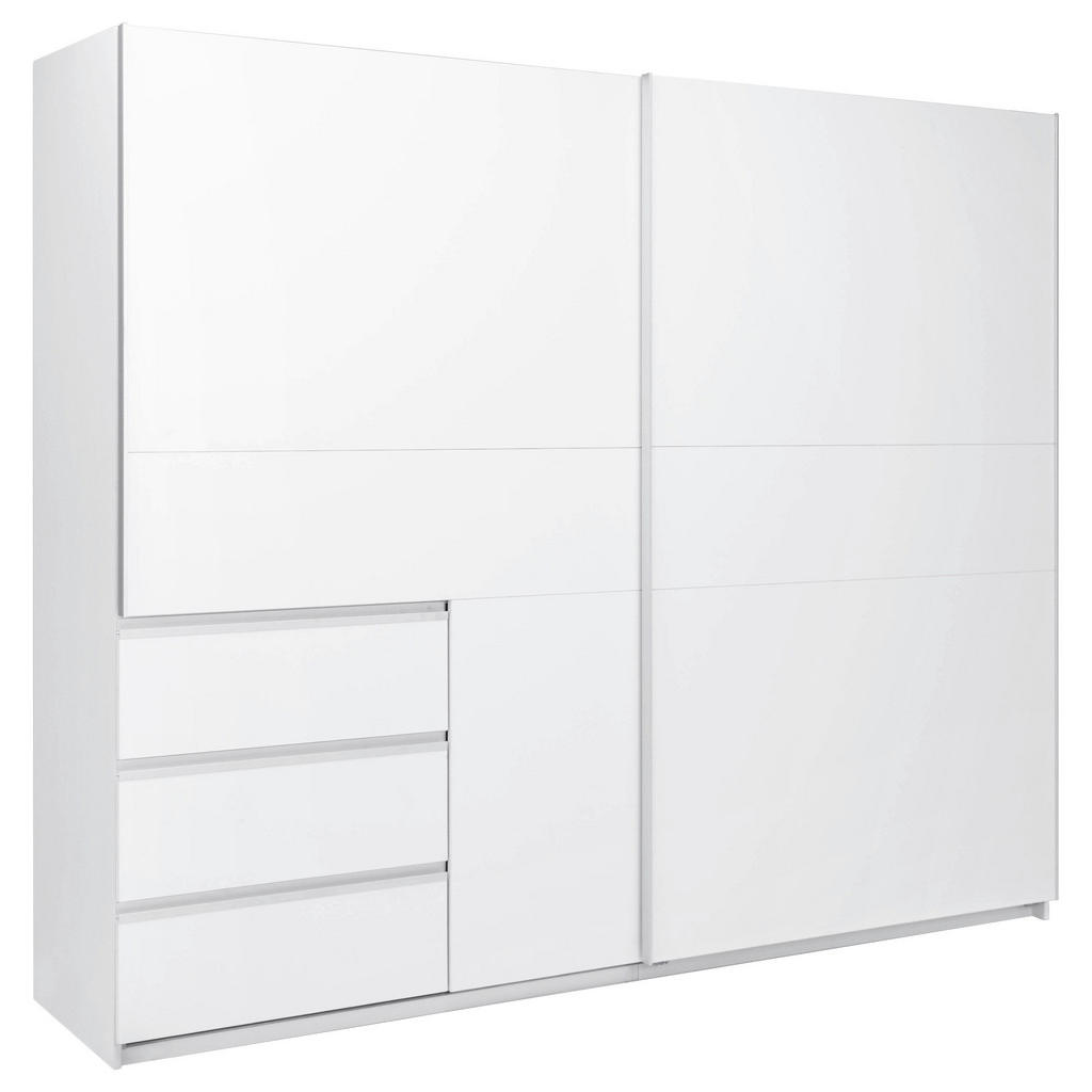 P & B ŠATNÍ SKŘÍŇ S POSUVNÝMI DVEŘM, bílá, 250/210/61,5 cm