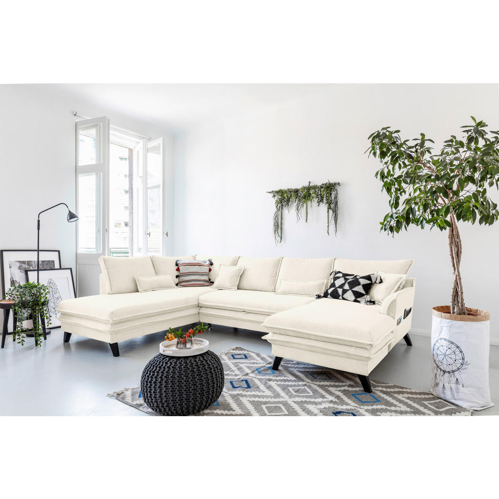P & B SEDACÍ SOUPRAVA, textil, béžová