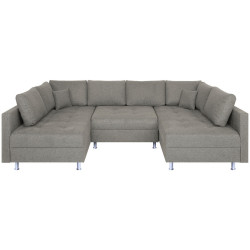 P & B SEDACÍ SOUPRAVA, textil, šedohnědá