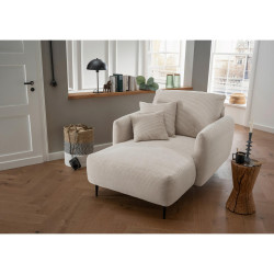P & B XXL KŘESLO, textil, béžová
