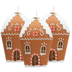 Papírové domky na dárk (3 ks) 8x8x15cm