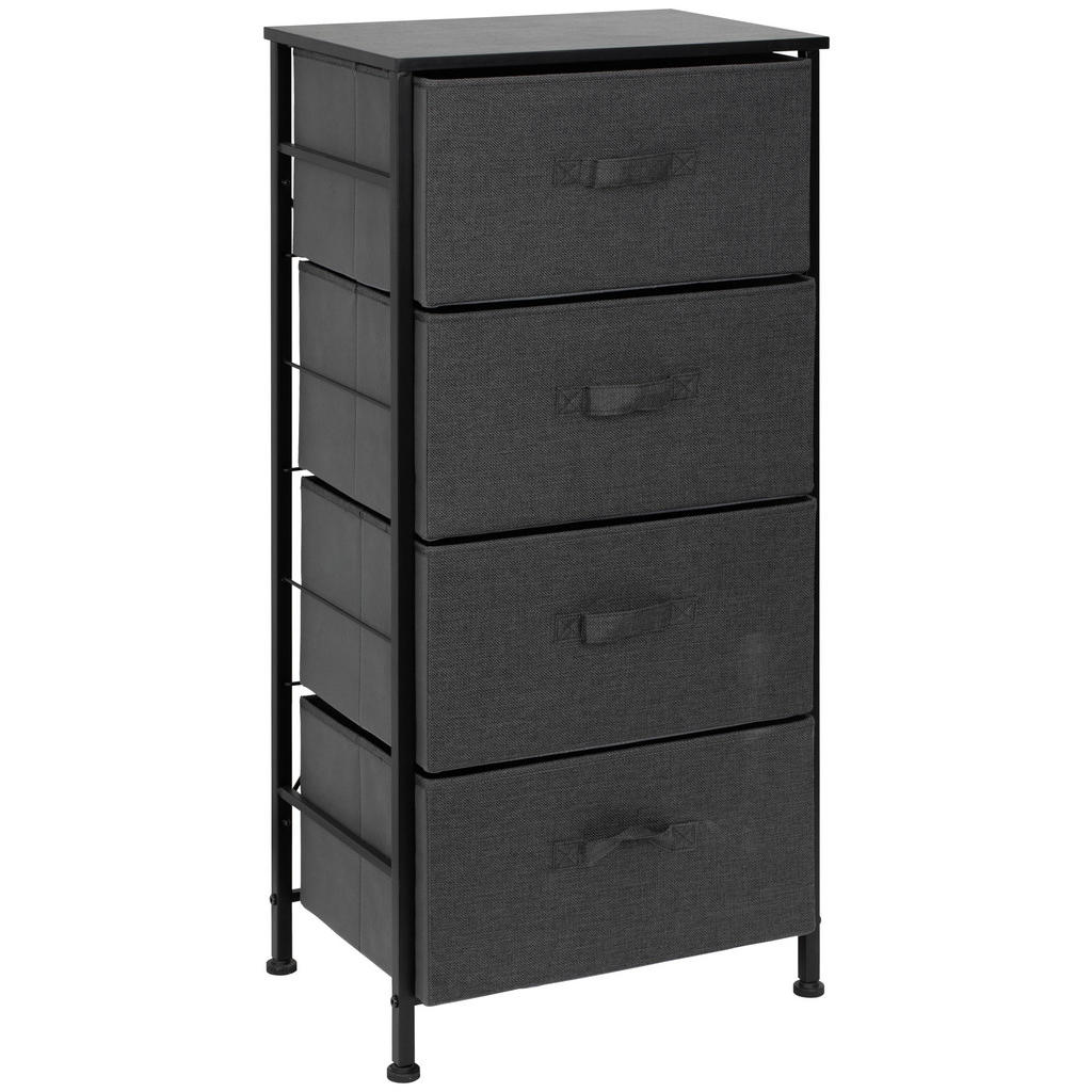 PBJ KOMODA, černá, tmavě šedá, 45/92.5/30 cm