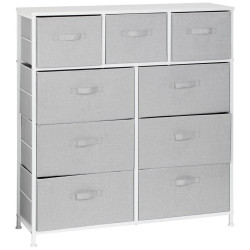 PBJ KOMODA, šedá, bílá, 96/104/30 cm