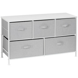 PBJ KOMODA, šedá, bílá, 99/55/30 cm