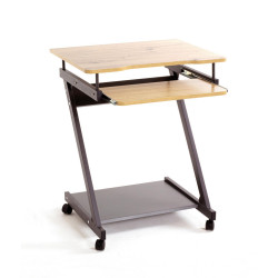 PC STŮL, antracitová, černá, barvy dubu, 60/49/76 cm