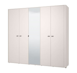 Pětidveřová šatní skříň se zrcadlem saray - kašmír