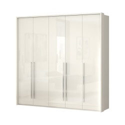 Pětidveřová skříň tiana-béžová - p54b/pn s osvětlením