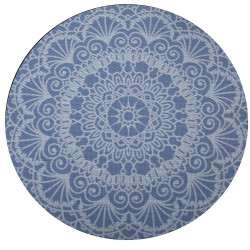 Plastové prostírání 38x0.3x38 cm modrý,bílý