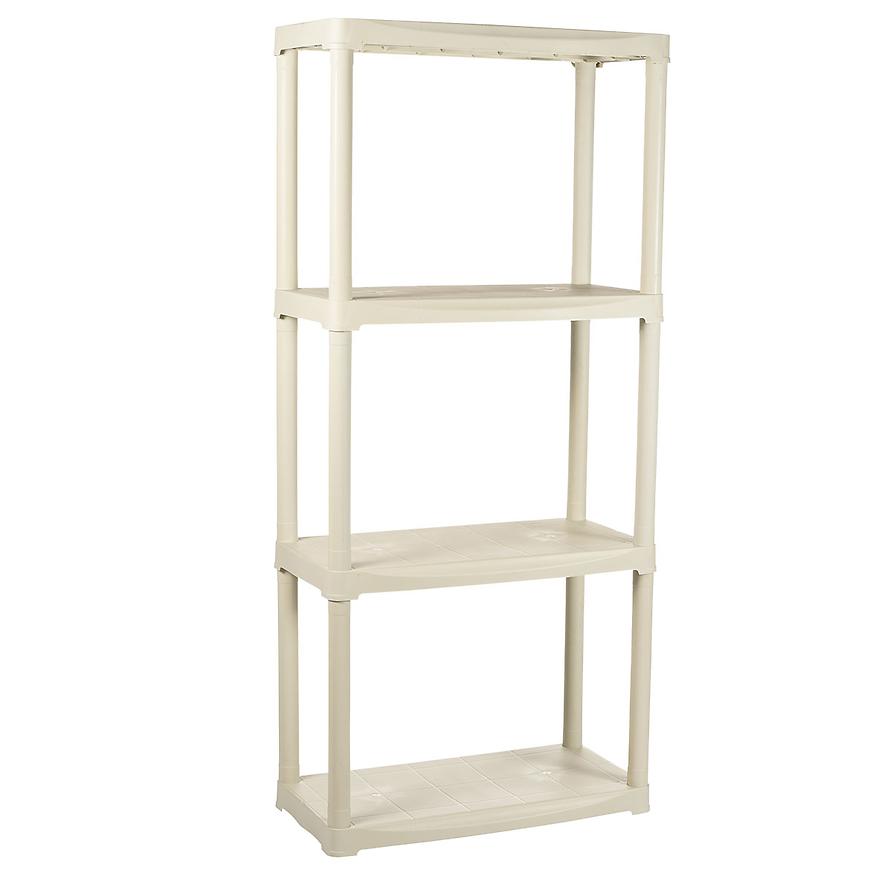 Plastový regál T60/4E écru 133x60x30 cm – 4 police/20 kg