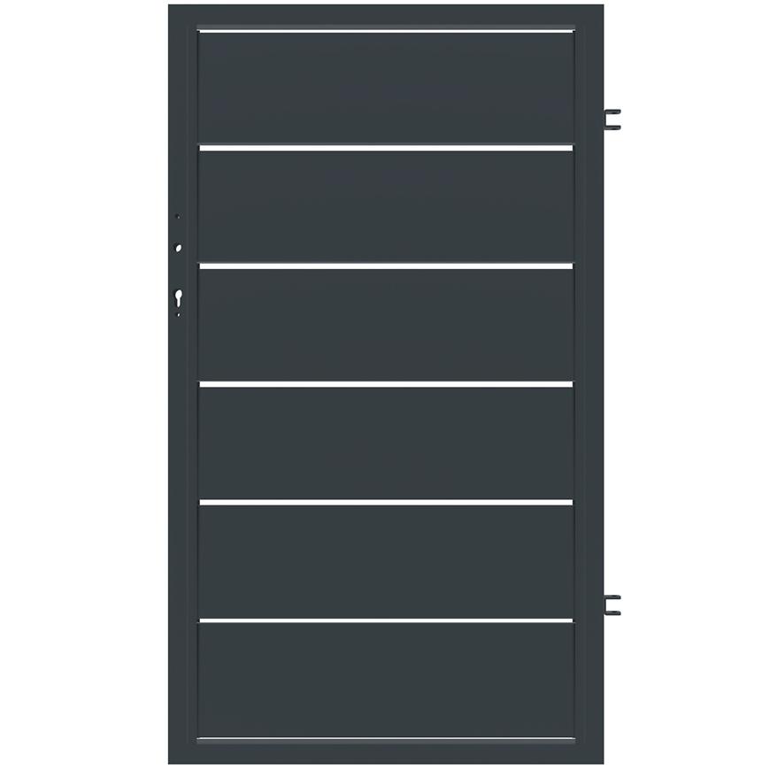 PLOTOVÁ BRANKA NOVARA PRAVÁ 90x150 ZN RAL7024 MAT