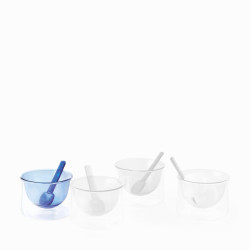 Pohár na zmrzlinu se lžičkou, modrý - Philippi