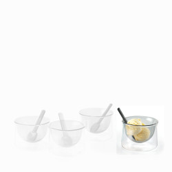 Pohár na zmrzlinu se lžičkou, šedý - Philippi