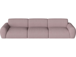 Pohovka Núvol 3 moduly se 2 nízkými bočnicemi, více variant - Bolia Varianta: Linea - Velvet & corduroy, Rosa