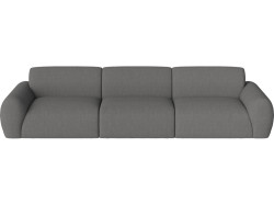Pohovka Núvol 3 moduly se 2 nízkými bočnicemi, více variant - Bolia Varianta: Soil - Smooth weave, Dark Grey