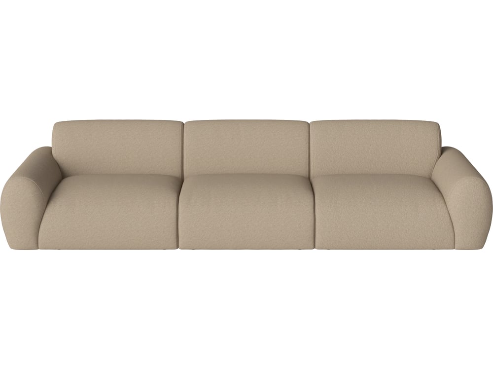 Pohovka Núvol 3 moduly se 2 nízkými bočnicemi, více variant - Bolia Varianta: Vilme - Bouclé & texture, Dark beige