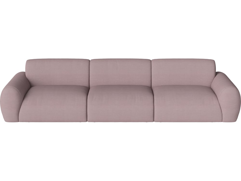 Pohovka Núvol 3 moduly se 2 nízkými bočnicemi, více variant - Bolia Varianta: Linea - Velvet & corduroy, Rosa