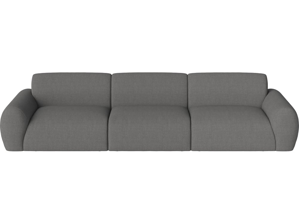 Pohovka Núvol 3 moduly se 2 nízkými bočnicemi, více variant - Bolia Varianta: Soil - Smooth weave, Dark Grey