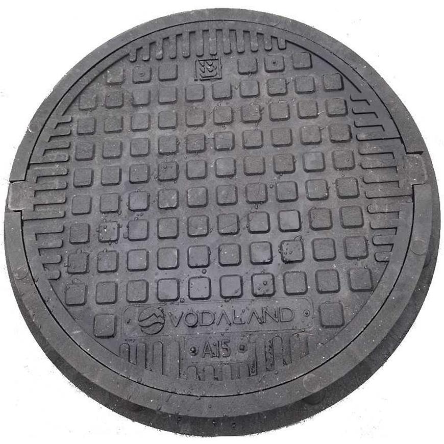 Poklop revizní šachty polymerový kulatý 7,5x75x75 cm