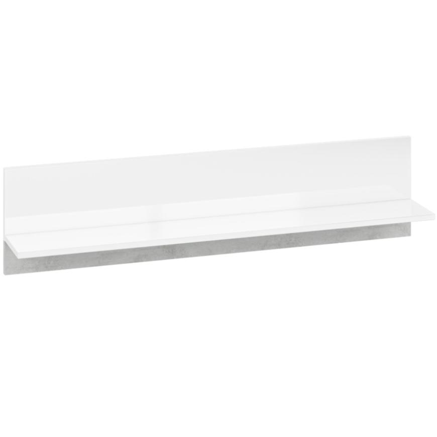 Polička Lumens 120 cm, bílá / beton