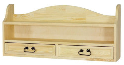 Polička s šuplíky rustikální cos 16 - k03 bílá patina