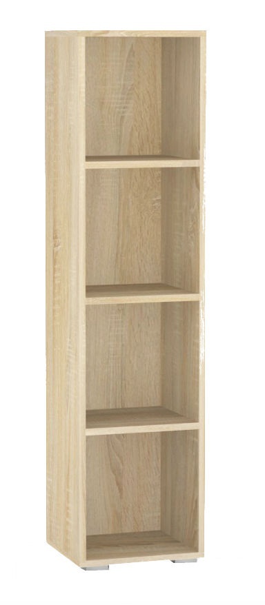 Policový regál rea rebecca 4 - dub bardolino - s dvířky/bez dvířek