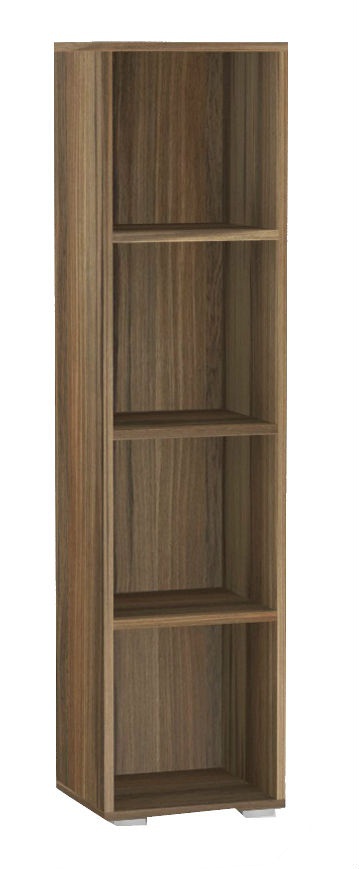 Policový regál rea rebecca 4 - ořech rockpile - s dvířky/bez dvířek