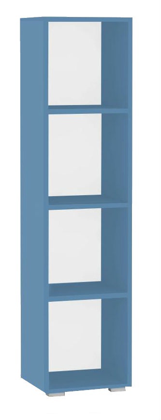 Policový regál rea rebecca 4 - pow blue - s dvířky/bez dvířek